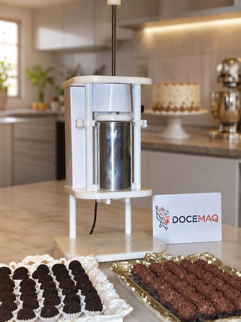 Docemaq de frente, na cozinha